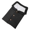 Unisex Baby Knit Swaddle Blanket Infant Nest Swaddle Newborn Cozy Fleece Nursery Sleeping Bag Wraps w/ Buttons