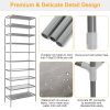10 Tiers Shoes Rack Shelves 27 Pairs Shoes Storage Organizer Stand Non-Woven Fabric Detachable Shoes Tower Stackable Shoes Storage Rack for Entryway