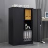 Metal Storage Cabinet with Locking Doors and Adjustable Shelf, Folding Filing Storage Cabinet , Folding Storage Locker Cabinet for Home Office,School