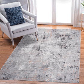 8X10 Grey/Multi/Abstract Non-Shedding Living Room Bedroom Dining Home Office Stylish and Stain Resistant Area Rug