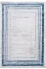 6X9 Blue/Ivory/Bordered Non-Shedding Living Room Bedroom Dining Home Office Stylish and Stain Resistant Area Rug