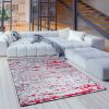 Jersey Area Rugs, Carpets For Livingroom, 7x10 Area Rugs ,3984 Black-Red