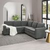 [VIDEO provided][New] 89*89" Oversized Velvet Modern Sectional Sofa,Large L Shaped Upholstered Indoor Furniture with Double Cushions