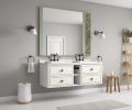 Wall Hung Doulble Sink Bath Vanity Cabinet Only in Bathroom Vanities without Tops