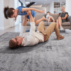 5X7 Ivory/Sand/Abstract Non-Shedding Living Room Bedroom Dining Home Office Stylish and Stain Resistant Area Rug