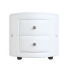 3-Pieces Bedroom Sets,Queen Size Upholstered Bed with LED Lights,Hydraulic Storage System and USB Charging Station
