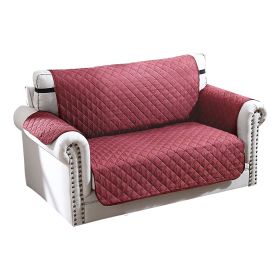 Reversible Sofa Cover Chair Loveseat Couch Slipcover Microfiber Cushion Furniture Protector Shield Water-Resistant w/ Elastic Strap for Kids Pet Dog C (Option: SofaCover 2STan)