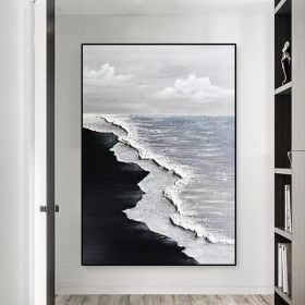 Handmade Modern Ocean Wave Oil Painting On Canvas Abstract Oil Painting Hand Painted Large Wall Art For Home Decor (style: 01, size: 80x120cm)