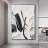 Hand Painted Oil Painting Large Abstract Black And White Painting Black And White Texture Art Original Oil Painting On Canvas Large Black And White Wa