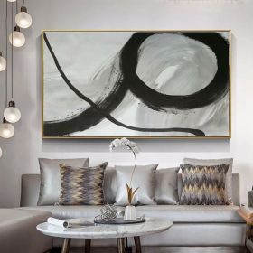 Handmade Oil Painting Extra Large Wall Art Black And White Abstract Painting Large Acrylic Painting On Canvas Large Canvas Art Modern Abstract Art (style: 01, size: 60X90cm)