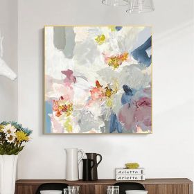 Hand Painted Oil Painting Original Abstract Blossom Oil Painting On Canvas Abstract Flower Painting Acrylic Floral Painting Modern Art Large Home Wall (style: 01, size: 70x70cm)