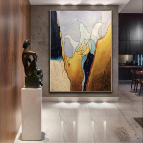 Handmade Oil Painting Abstract Painting Canvas Original Large Acrylic Canvas Wall Art Expressionism acrylic Decorative Modern Painting Wall Art on Can (style: 01, size: 100X150cm)