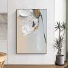 Handmade Oil Painting Abstract White Floral Painting On Canvas Personalized Gifts Fancy Wall Art Large Flower Oil Painting Minimalist Modern Living Ro