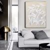 Hand Painted Oil Painting Large Nordic Beige and White Minimalist Painting Beige White Textured Wall Art Modern White Plaster Painting Wall Decor Livi