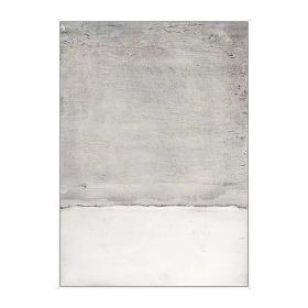 Handmade Abstract Painting Canvas Art Large Wall Art Modern Room Decor Minimalist Painting White Color Harmonious Grey Art (size: 150X220cm)