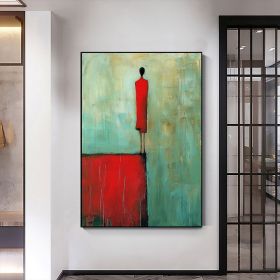 Original Hand Painted Single Figure Oil Painting On Canvas Large Wall Art Abstract Lonely Figure Wall Art Custom Painting Modern Living Room Home Deco (style: 01, size: 90x130cm)