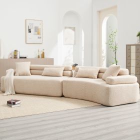 [VIDEO provided][New]Unique modeling design,Upholstered Indoor Furniture,Foam-Filled Sleeper Sofa Bed for Living Room,Bedroom,3 Colors (Color: as Pic)