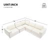 [VIDEO provided] [New]116*116" Modular L Shaped Sectional Sofa,Luxury Floor Couch Set,Upholstered Indoor Furniture