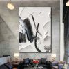 Hand Painted Oil Painting Large Abstract Black And White Painting Black And White Texture Art Original Oil Painting On Canvas Large Black And White Wa