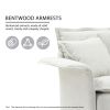 [VIDEO provided][New]95*66"Oversized Luxury Sectional Sofa with Bentwood Armrests,4 seat Upholstered Indoor Furniture with Double Cushions
