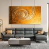 Hand Painted Oil Painting Abstract Gold Circle Oil Painting on Canvas Large Wall Art Original Minimalist Wall Art Golden Decor Custom Painting Living