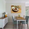 Framed Canvas Wall Art Decor Bread Painting, Heart Shape Cookie Painting Decoration For Restrant, Kitchen, Dining Room, Office Living Room