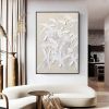 Hand Painted Oil Painting Large Nordic Beige and White Minimalist Painting Beige White Textured Wall Art Modern White Plaster Painting Wall Decor Livi