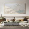 Hand Painted Oil Painting Original White Beach Oil Painting on Canvas Abstract Custom Painting Large Minimalist Art Modern Living room Wall Decor Text